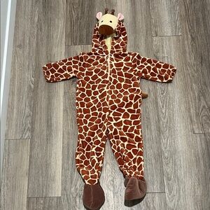 Miniwear Brown Giraffe Print Kids Footie